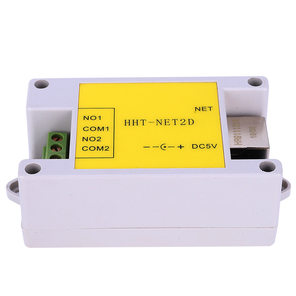 2 Channel DC5V Industrial Ethernet IP Network Relay module Remote Controller Device Ethernet to RS485 Remote Control HHT-NET2D