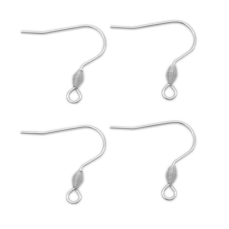 Aiovlo 100pcs Fashion Stainless Steel Ear Hook Wire Clasp Bohemia Charms Earring Hooks Wires Fit DIY Jewelry Making Findings