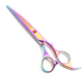 7" Stainless Customize Logo Gold Animal Shears Cutting Scissors Thinning Shears Curved Shears Professional Pets Shears Set C3003