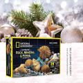 1Pcs Christmas Ore Gift Box Natural Geography Fossil Ornaments Christmas Advent Calendar Christmas Blind Box New Year Home Decor