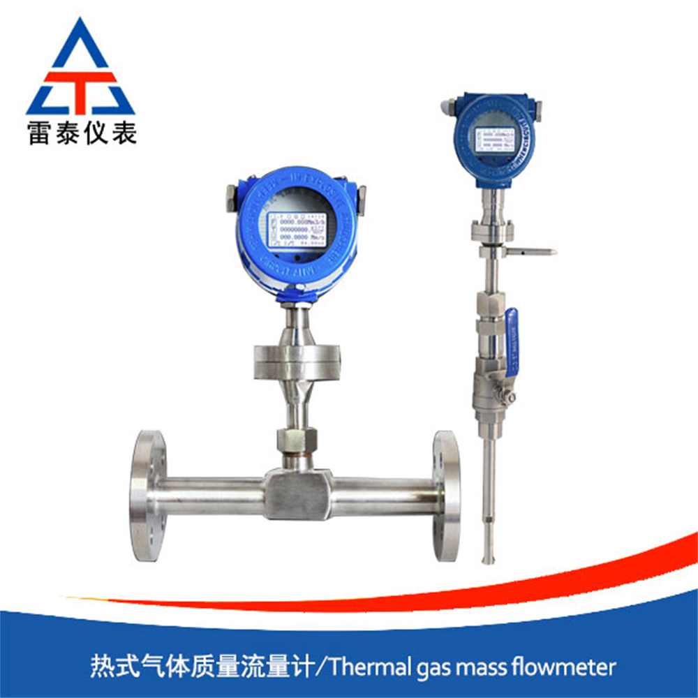 Thermal gas mass flow meter