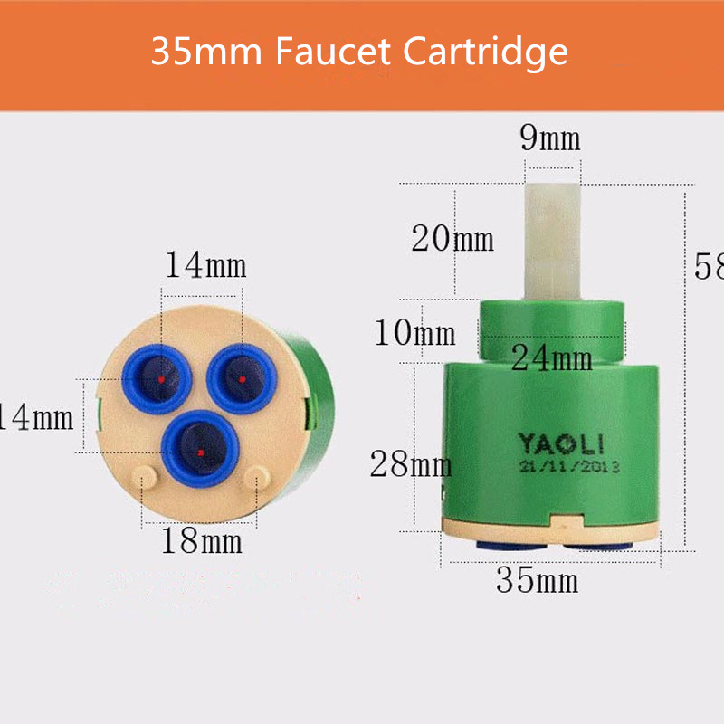 Faucet Cartridge bathroom ceramic faucet cartridge 35mm or 40mm size valve for your faucet use at least 500000times