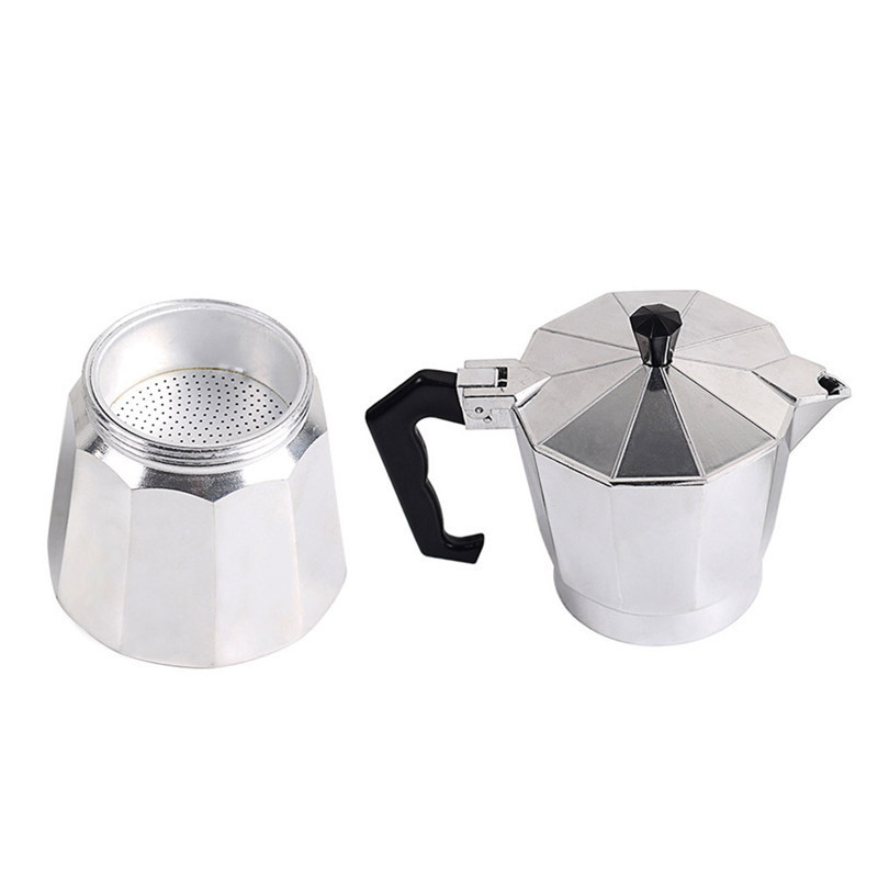 Italian Top Espresso Percolator 1cup/3cup/6cup/9cup/12cup Stovetop Coffee Maker Octagonal Household Aluminum Cafeteira