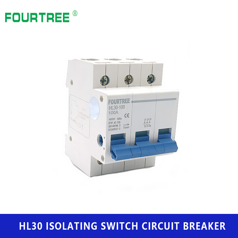 HL30 Isolating Circuit Breaker Household Main Switch Function Disconnector Isolator 1P 2P 3P 4P 32A 63A 100A Laser Printing