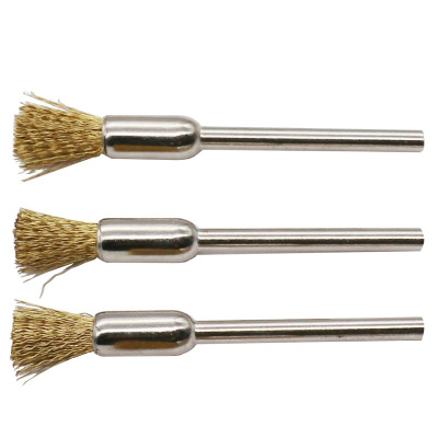 9PCS Copper Wire Brushes Metal Brush Rust Removing Brush Polishing brush For Dremel Rotary Grinder Tool