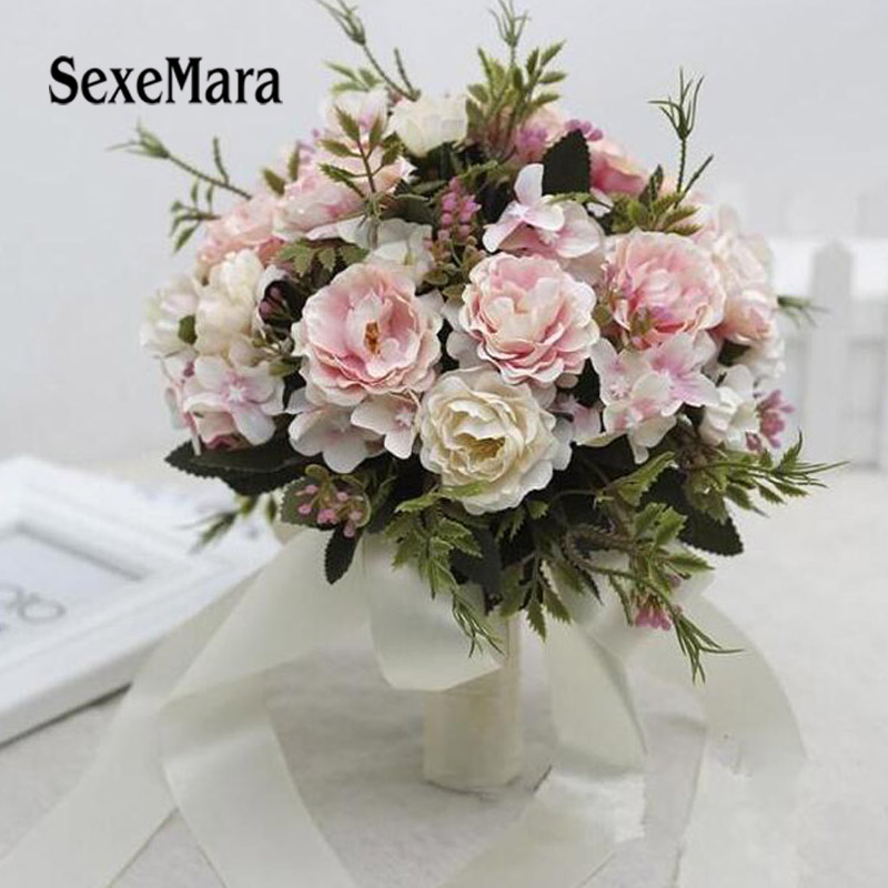 New Arrival 6 Colors wedding bouquet Handmade buque de noivas wedding flowers bridal bouquets ramos de novia 01