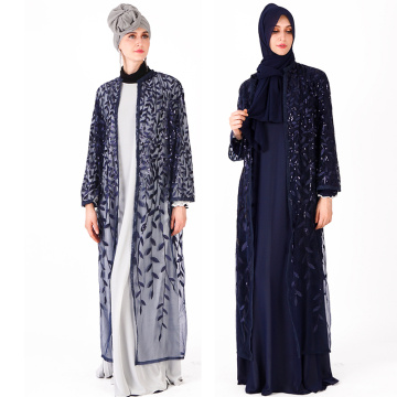Mesh Sequin Kaftan Abaya Turkey Robe Dubai Kimono Cardigan Muslim Hijab Dress Abayas For Women Islamic Clothing Ramadan Caftan