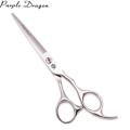 Barber Hair Scissors 6" Purple Dragon JP Stainless Hair Cutting Scissors Professional Shears Hairdresser Cape Wooden Case 2003#