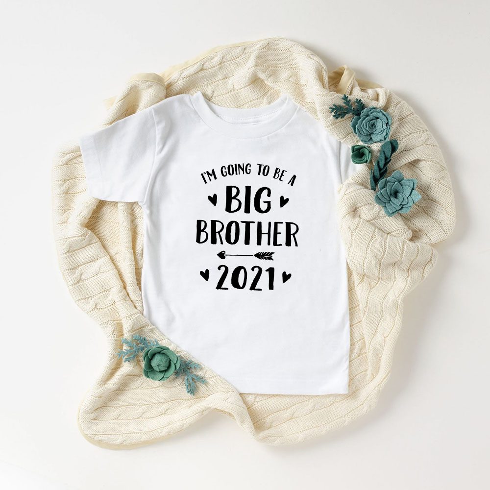 I Am Going To Be A Big Brother/sister 2021 Kids Boys Girls Anouncement Tshirts Brothers Siters Family Looking Shirts Drop Ship