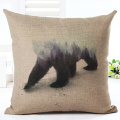 Animal Bear Forest Cushions Snowflake Landscape Pillow Cases Ocean Style Settee Homeware Throw Pillow Cushion 45X45Cm Polyester