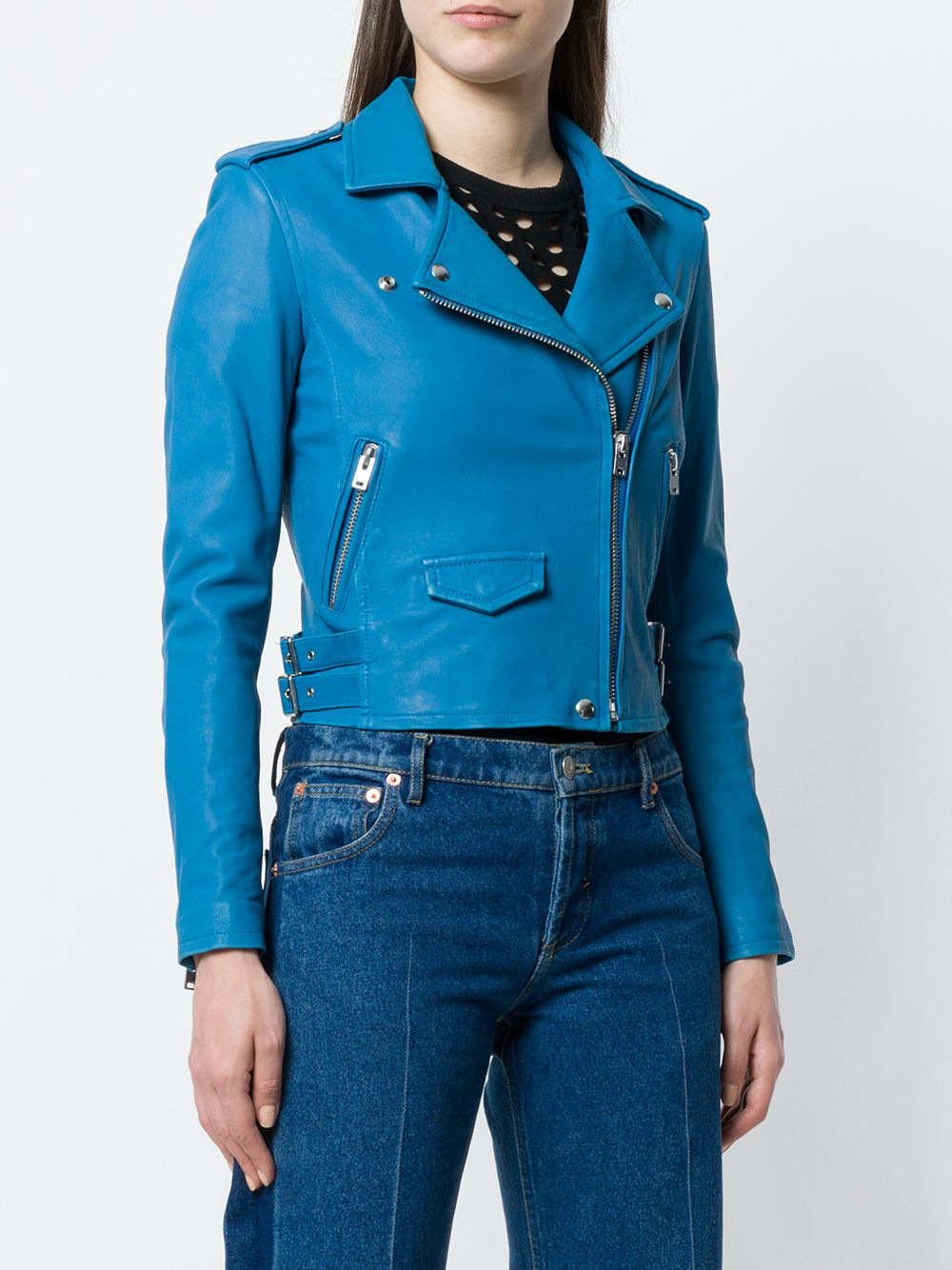 Colorful Pu Leather Jacket For Women