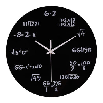 Home Wall Clock Creative Silent Math Equations Polytechnic Digital Decoration Wall Clock Mechanical Clock Fashion Hot New Feb11