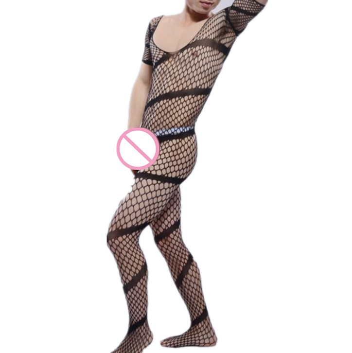 New Male Underwear Sexy Lingerie Gay Men's Body Stocking Plus Size Men Jumpsuit Erotic Male Sex Sleepwear costumes latex catsuit