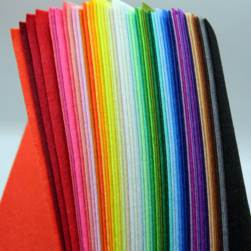 30x30cm Felt Fabric Non Woven 1mm Thickness Polyester Diy Sewing Materials For Crafts Bundle Handwork Home Christmas Decoration