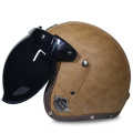 HOT sale Open Face Half PU Leather Helmet Moto Motorcycle Helmets vintage Motorbike Headgear Casque Casco For helmet