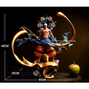 40CM Anime ONE PIECE Sky Piea God Enel Ability To Manipulate Lightning GK Resin Action Collectible Model Large Statue Toy R258