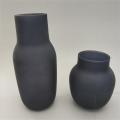 frosted black glass flower vase wholesale