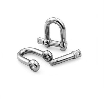 5PCS D Shackle With Screw Pin Stainless Steel 304 Heavy Duty 4mm 5mm 6mm 8mm 10mm For Chains Wirerope Lifting Camping Bracelets