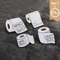 Toilet paper Soft Enamel Pin Brooch White Roll paper With Shit happens Well shit I do not give a shit Who giyes a shit Badges