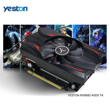 Yeston Radeon RX 560D GPU 4GB GDDR5 128 bit Gaming Desktop computer PC Video Graphics Cards support DVI-D/HDMI-compatible