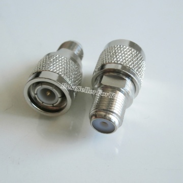 1Pcs TNC male plug to F female jack center RF coaxial adapter connector