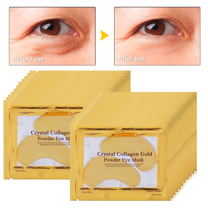 Crystal Collagen Gold Powder Eye Mask Anti-Aging Dark Circles Acne Beauty Patches For Eye Skin Care Korean Cosmetics 40Pcs