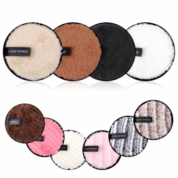 Makeup Remover Reusable Puff Microfiber Cloth Pads Face Cleaner Towel Washable Cotton Make-up Wipes Skin Care Double layer Puff