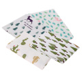 6pcs/lot Printed Elk Christmas Tree Flamingo Linen Cotton Fabric Patchwork Cloth DIY Sewing Material Handwork Cloth Accessory