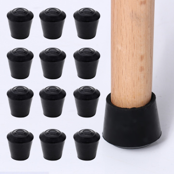 12Pcs Table Chair Rubber Leg Tips Caps Furniture Leg Plug Tips Floor Protectors Furniture Foot Leg End Caps Covers Home Office