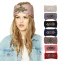 Women Knitted Headbands Women Winter Warm Crochet Head Wrap Wide Elastic Hair Headband with Accessories Hair Bands For lady