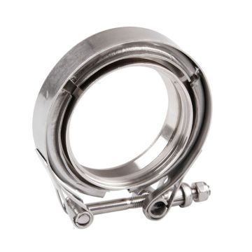 Quick Release V-band Exhaust Clamp Male Female Flanges Kit Stainless Steel Universal V band Clamp 1.5 2