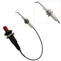 Piezo Spark Ignition Set With Cable 30 cm Long Push Button Grill Stove Kitchen Lighters Home Appliance Accessories