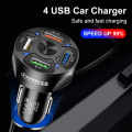 AIXXCO 3 Ports USB Car Charger Quick Charge 3.0 Fast Car Cigarette Lighter For Samsung Huawei Xiaomi iphone Car Charger QC 3.0
