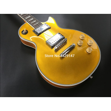 2020 High quality electric guitar,Solid Mahogany body With Golden top,Rosewood fingerboard with square pearl inlay,free shipping