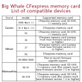 UTHAI Photographic Memory Card CFexpress Card CFE Nikon Z6 Z7 Canon R5 1DX3 Camera Memory Card XQD Upgrade Card CFE Card Reader