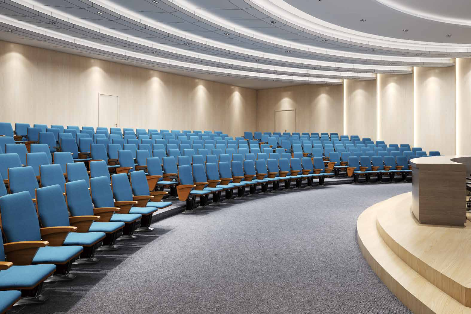 School Furniture Customizable Modern Color Folding Chairs for Auditorium Cinema Hall School Church Wholesale College Theater Use