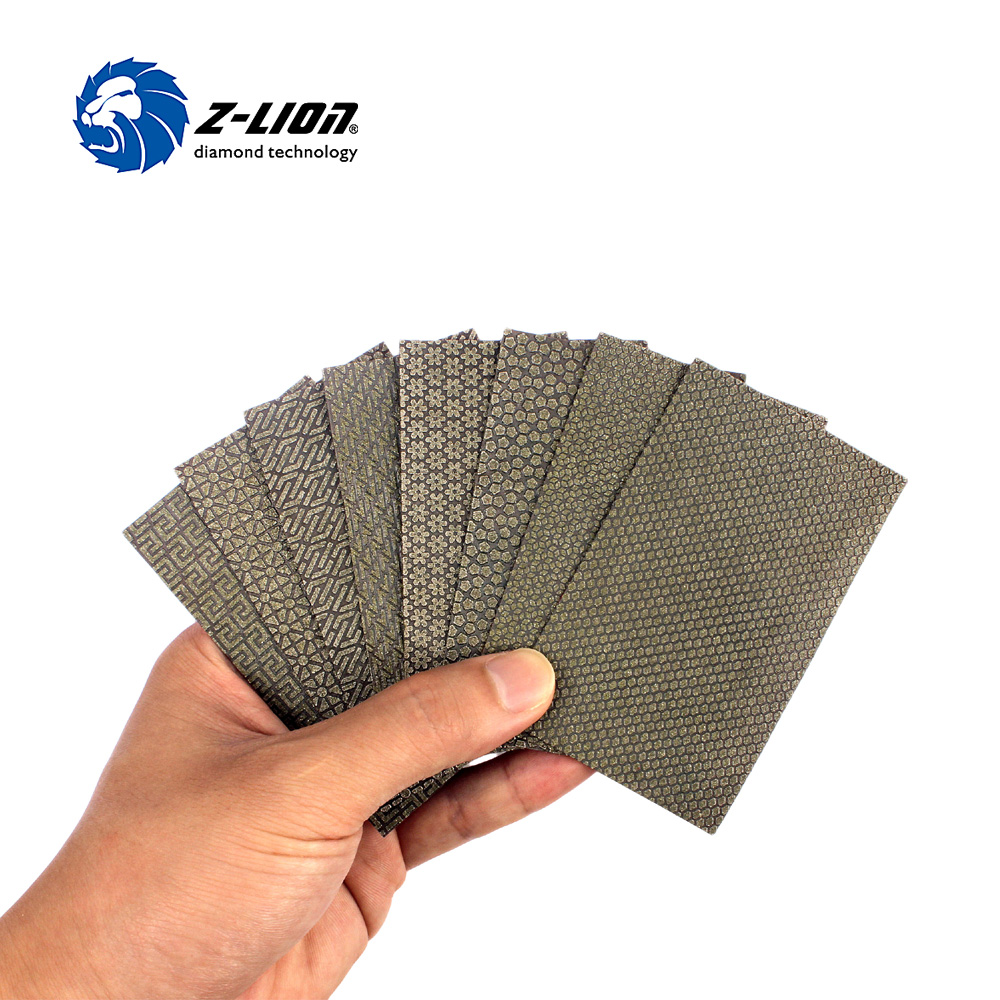 Z-LION 2 Sheets Diamond Sandpaper Electroplated Polishing Sheet Abrasive Sanding Paper Grit 60 120 200 400 Replacement Abrasive