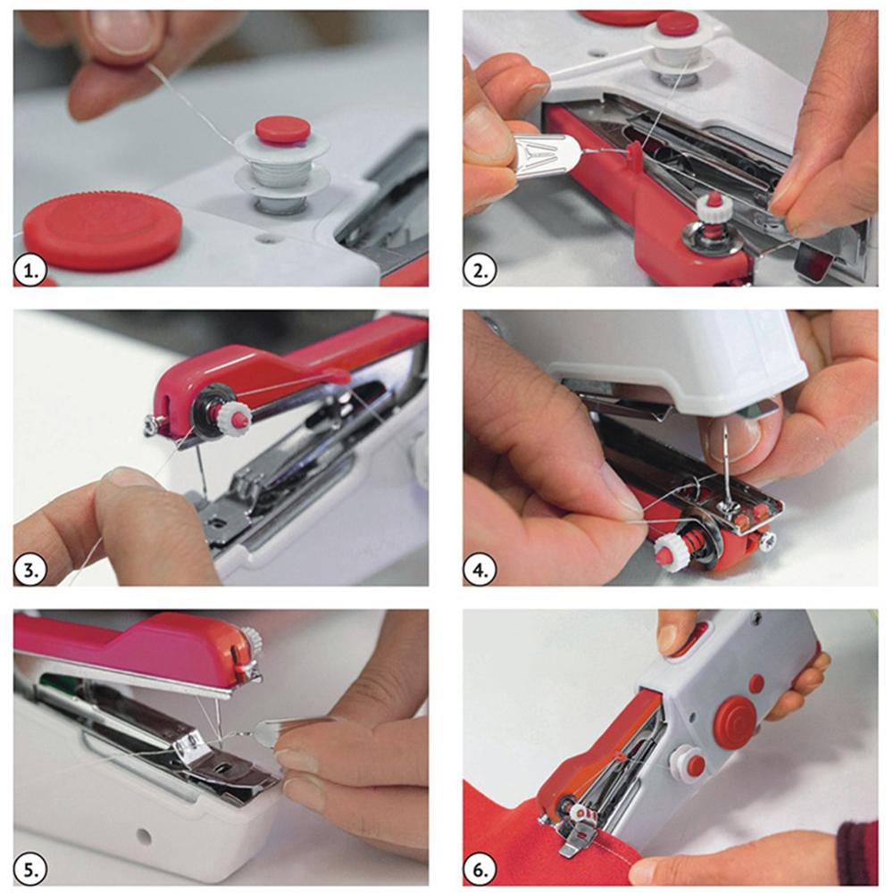 Household Portable Mini Electric Sewing Machine Quick Stitch Sew Needlework Quick Stitch Wrap-Edge Tool