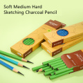 6 pcs Professional Sketching Charcoal Pencil N-2801 Drawing Carbon Pen Soft Medium Hard Manga Painting Supplies