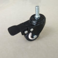 Bytiyar 2 inch PVC M10 Threaded Stem Swivel Caster Wheels with Brake Locking for Furniture and Workbench