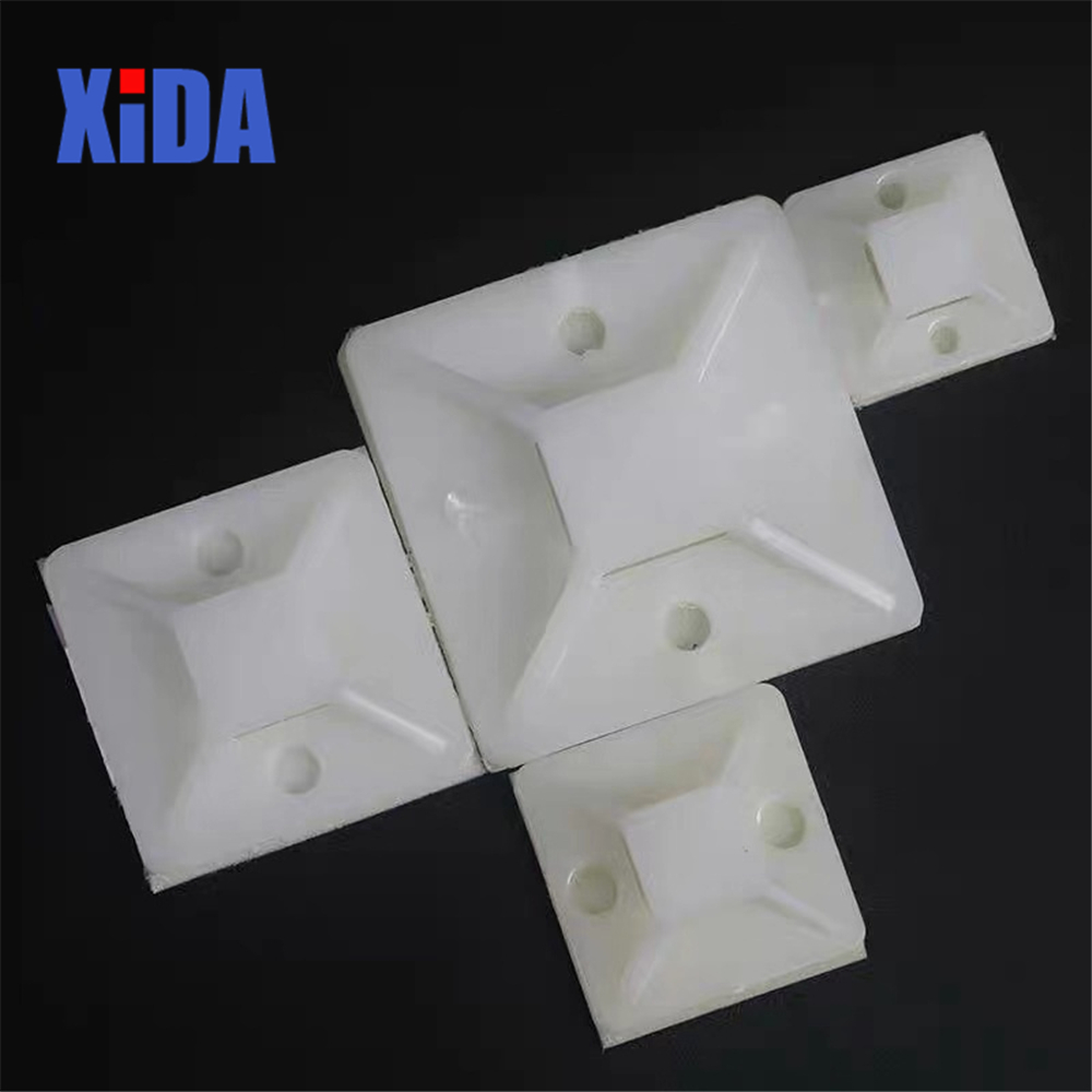 50Pcs Black White&Green Plastic Self Adhesive Cable Tie Mount Base Holder White 20 25 30 40mm Since the glue type positioning