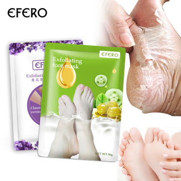 EFERO 7Pair Foot Mask Cuticles Dead Skin Removal Exfoliating Foot Masks for Pedicure Socks Peeling Foot Masks Spa Sock Skin Care