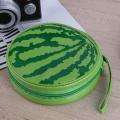 ALLOYSEED Watermelon CD Case Portable Carry CD Holder Earphone DVD CD Storage Box Large Capacity Round Wallet Cover Bag Case