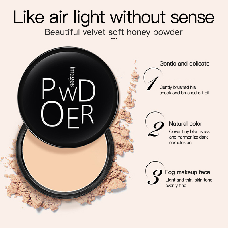 3 Color Loose Powder Compact Face Pressed Powder Waterproof Oil Control Setting Loose Powder Makeup Skin Finish Cosmetic TSLM1