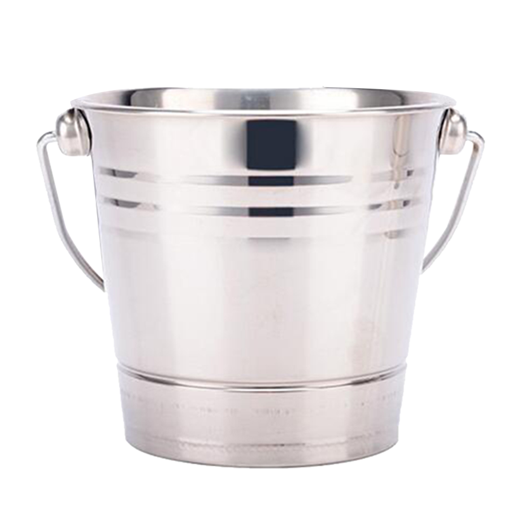 Stainless Steel Ice Bucket Champagne Wine Bucket Cooler for Bar Restaurant