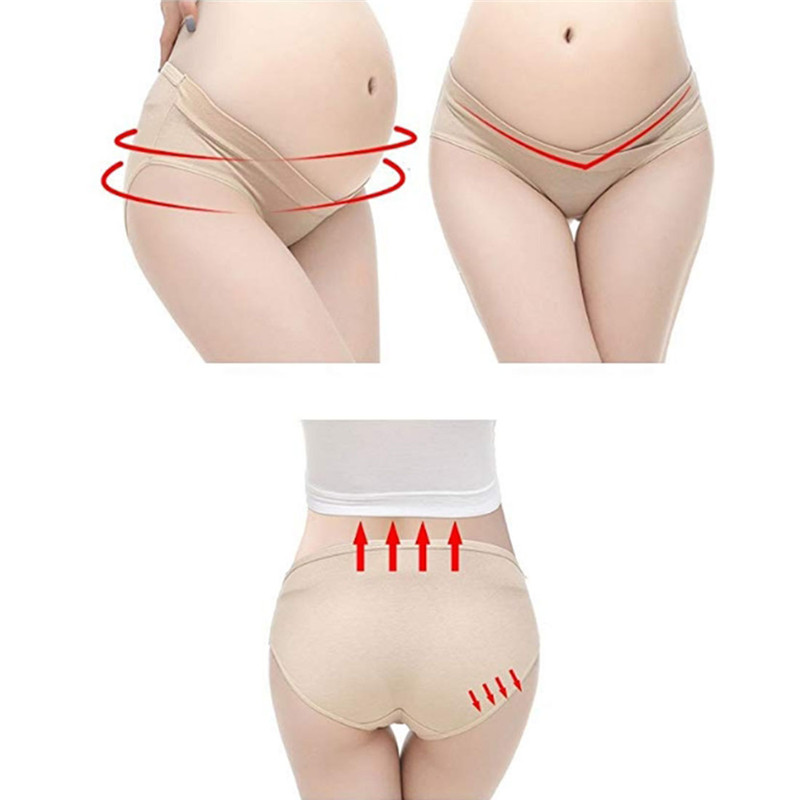 Pregnant Women Briefs 100% Cotton Solid Color Stomach Lift Maternity Panties Underpant For Pregnancy Lingerie Underwear Knickers