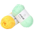 Full Bamboo Fiber Skein Thread Anti Proof Hand Knitting Crochet Yarn Soft Fancy Dyed Wool Cotton 50g/Ball MX22 Cheap For Doll