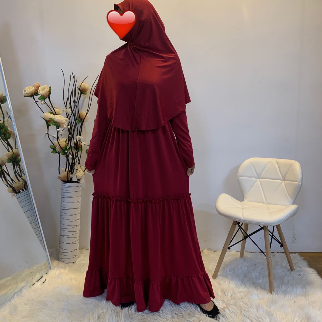 Eid Mubarak Dubai Abaya Turkey Muslim Prayer Hijab Dress Set Moroccan Kaftan Caftan Marocain Islamic Clothing Vestido Musulmanes