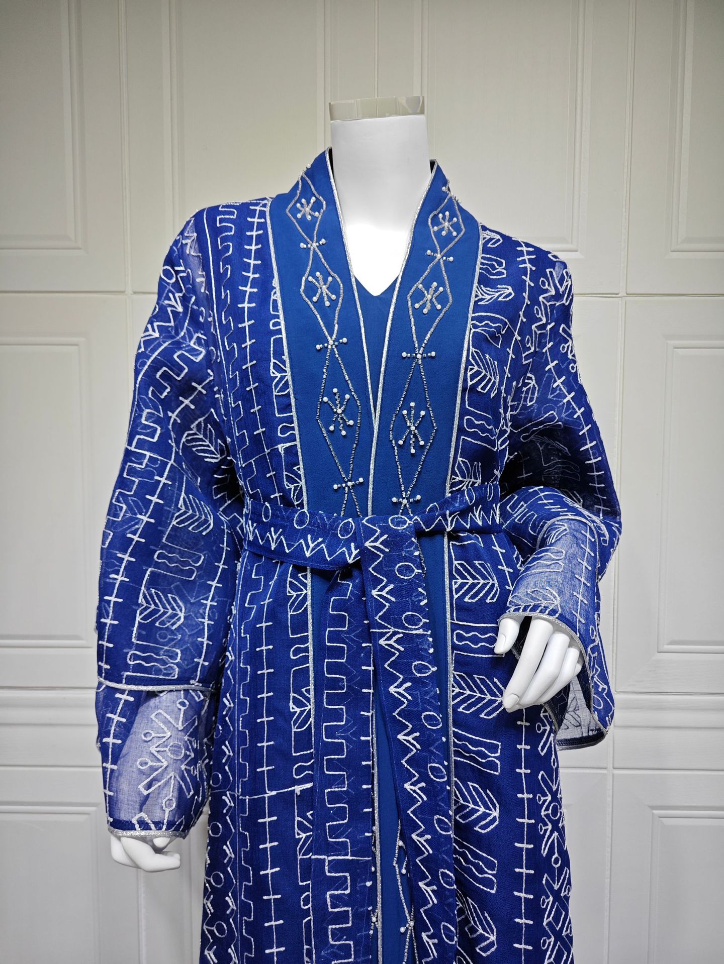 Embroidered Beaded Abaya Set AB445 (6)