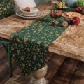 Christmas Table Runner Green Table Mats Cotton Linen Christmas Jacquard Table Decoration For Festival Event Home Decoratio